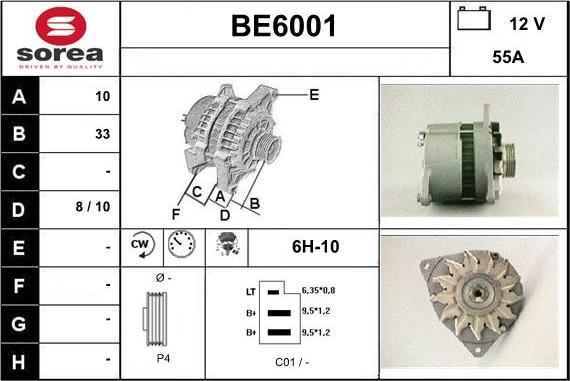 Sera BE6001 - Генератор autosila-amz.com