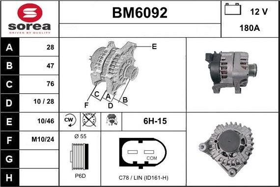 Sera BM6092 - Генератор autosila-amz.com