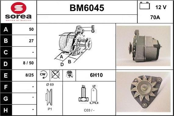 Sera BM6045 - Генератор autosila-amz.com