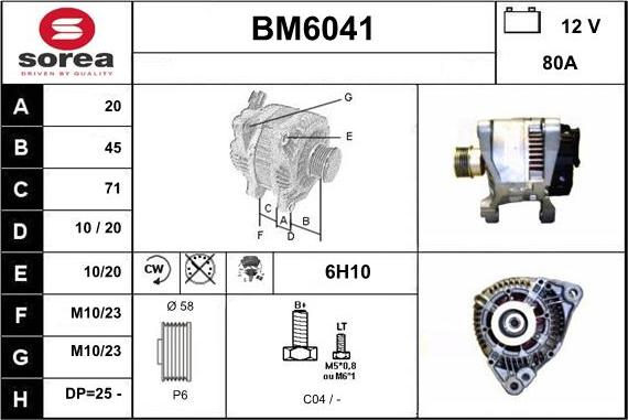 Sera BM6041 - Генератор autosila-amz.com