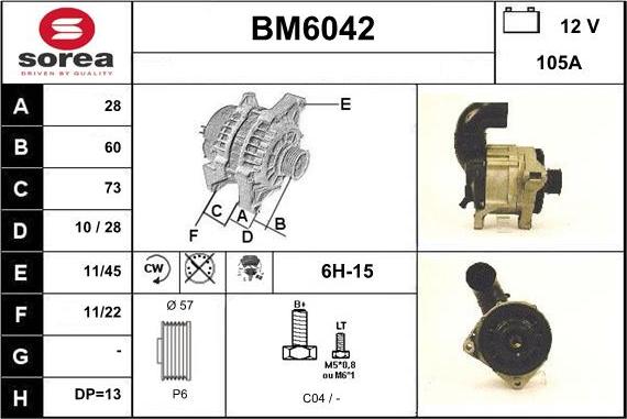 Sera BM6042 - Генератор autosila-amz.com