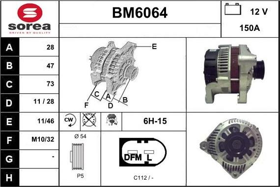 Sera BM6064 - Генератор autosila-amz.com