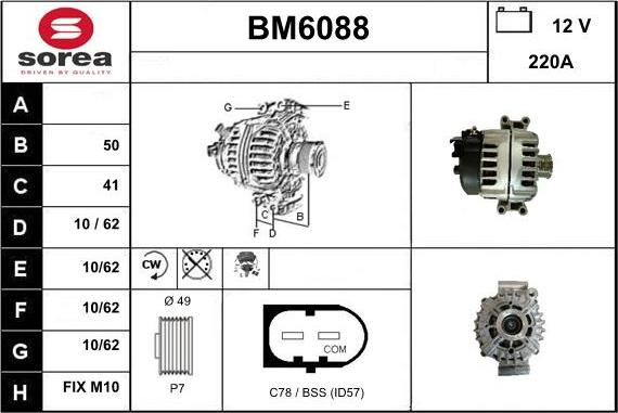 Sera BM6088 - Генератор autosila-amz.com