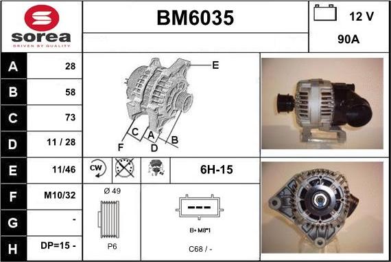 Sera BM6035 - Генератор autosila-amz.com