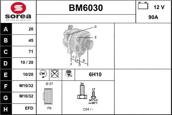 Sera BM6030 - Генератор autosila-amz.com