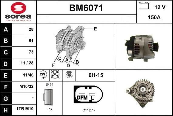 Sera BM6071 - Генератор autosila-amz.com