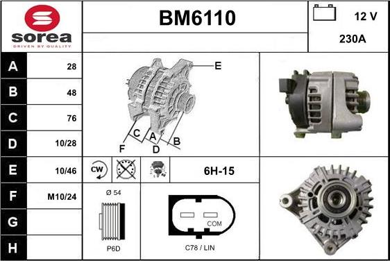 Sera BM6110 - Генератор autosila-amz.com