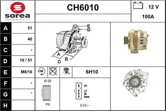 Sera CH6010 - Генератор autosila-amz.com