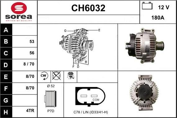 Sera CH6032 - Генератор autosila-amz.com