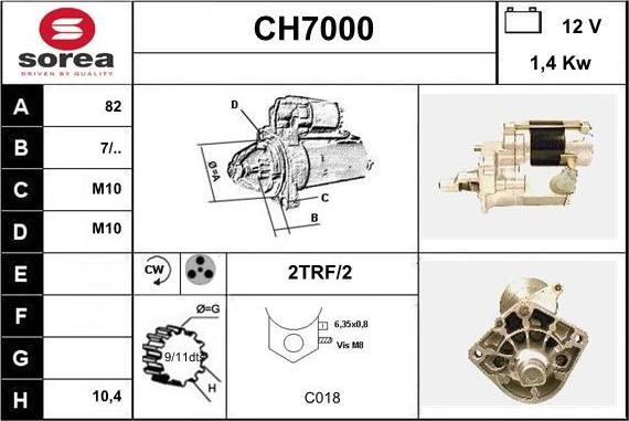 Sera CH7000 - Стартер autosila-amz.com