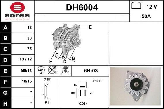 Sera DH6004 - Генератор autosila-amz.com