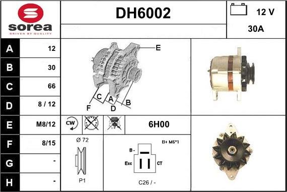 Sera DH6002 - Генератор autosila-amz.com