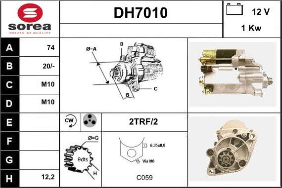 Sera DH7010 - Стартер autosila-amz.com