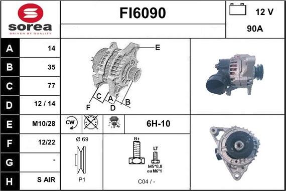 Sera FI6090 - Генератор autosila-amz.com