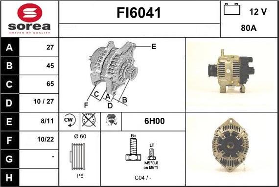 Sera FI6041 - Генератор autosila-amz.com