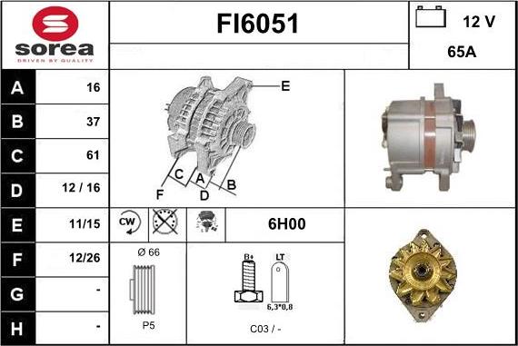 Sera FI6051 - Генератор autosila-amz.com