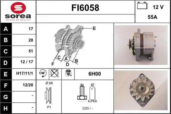 Sera FI6058 - Генератор autosila-amz.com