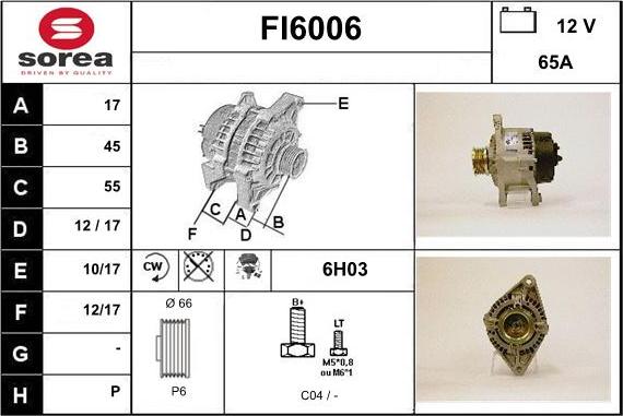 Sera FI6006 - Генератор autosila-amz.com