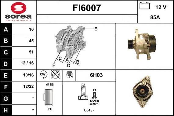 Sera FI6007 - Генератор autosila-amz.com