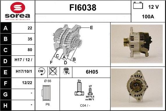 Sera FI6038 - Генератор autosila-amz.com