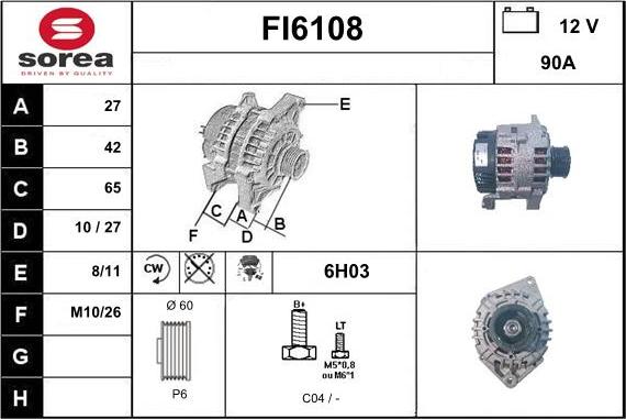 Sera FI6108 - Генератор autosila-amz.com