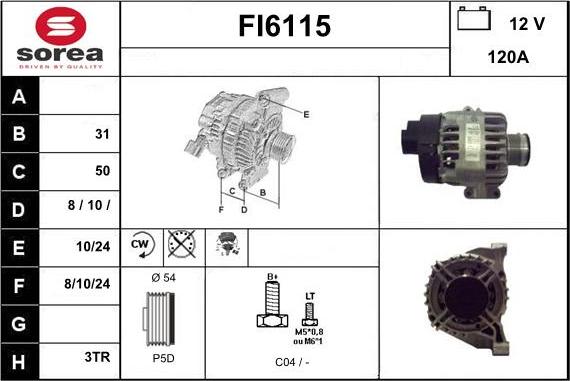 Sera FI6115 - Генератор autosila-amz.com