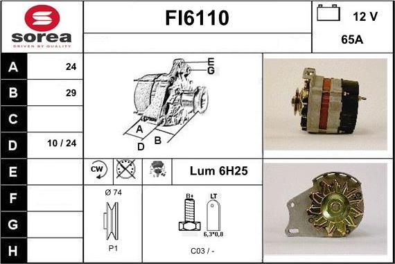 Sera FI6110 - Генератор autosila-amz.com