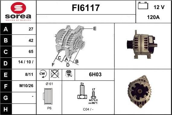 Sera FI6117 - Генератор autosila-amz.com