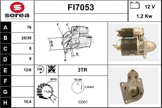 Sera FI7053 - Стартер autosila-amz.com