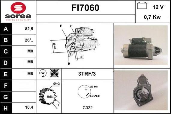 Sera FI7060 - Стартер autosila-amz.com