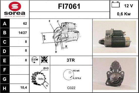 Sera FI7061 - Стартер autosila-amz.com