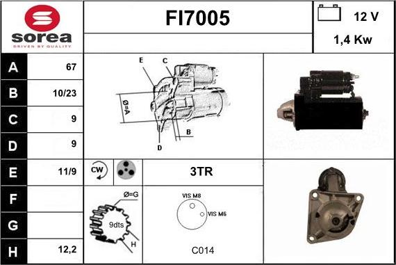 Sera FI7005 - Стартер autosila-amz.com