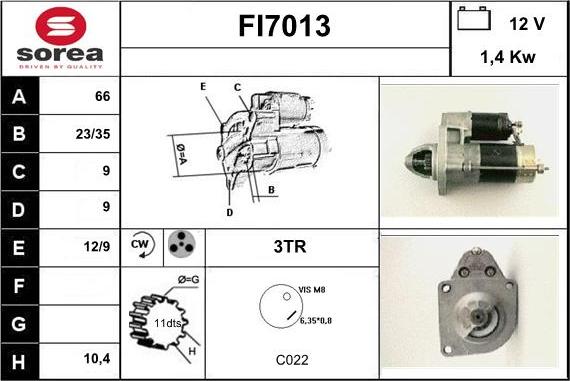 Sera FI7013 - Стартер autosila-amz.com