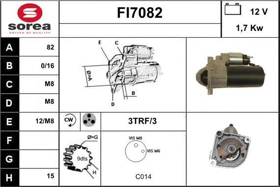 Sera FI7082 - Стартер autosila-amz.com