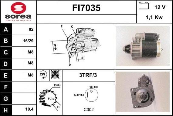 Sera FI7035 - Стартер autosila-amz.com