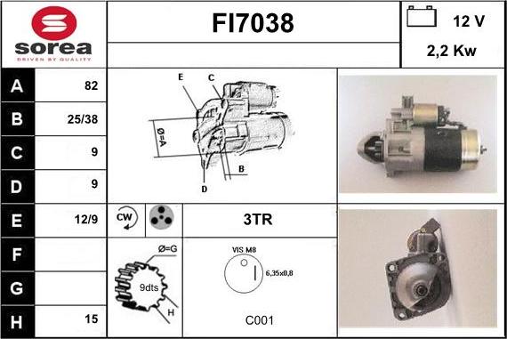 Sera FI7038 - Стартер autosila-amz.com