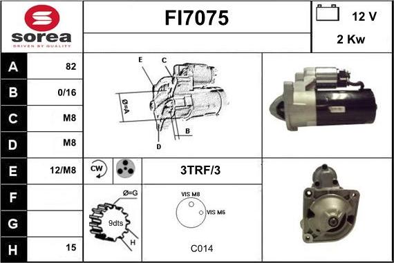 Sera FI7075 - Стартер autosila-amz.com