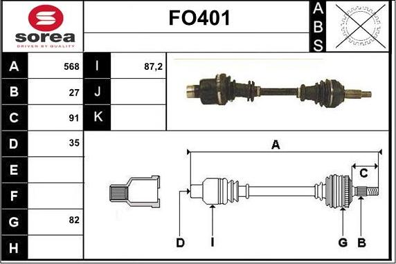 Sera FO401 - Приводной вал autosila-amz.com