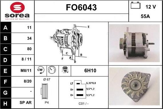 Sera FO6043 - Генератор autosila-amz.com