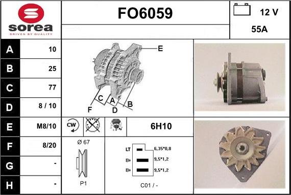 Sera FO6059 - Генератор autosila-amz.com