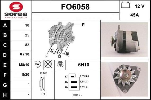 Sera FO6058 - Генератор autosila-amz.com