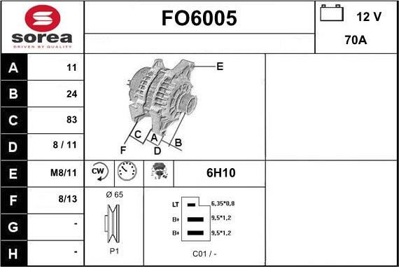 Sera FO6005 - Генератор autosila-amz.com