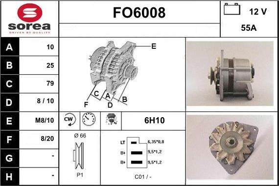 Sera FO6008 - Генератор autosila-amz.com