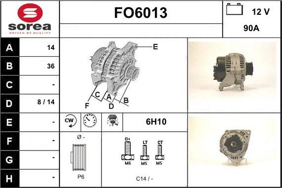 Sera FO6013 - Генератор autosila-amz.com