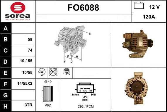 Sera FO6088 - Генератор autosila-amz.com