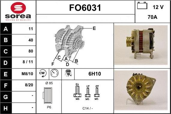 Sera FO6031 - Генератор autosila-amz.com