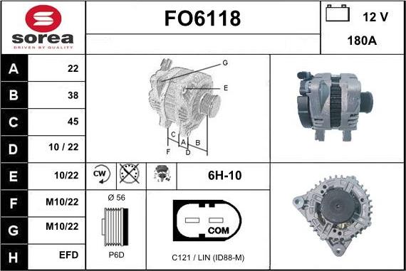 Sera FO6118 - Генератор autosila-amz.com