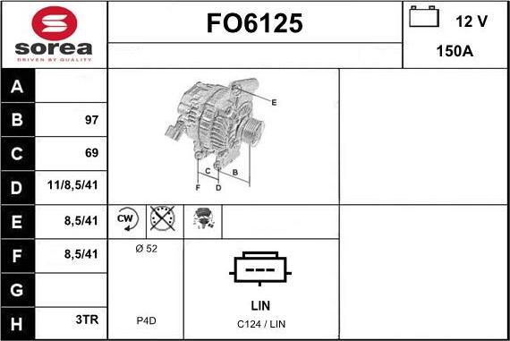 Sera FO6125 - Генератор autosila-amz.com