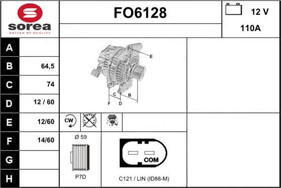 Sera FO6128 - Генератор autosila-amz.com