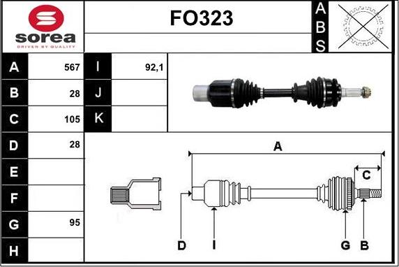 Sera FO323 - Приводной вал autosila-amz.com